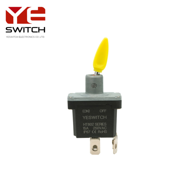 Double Pole Two Positions Toggle Switch (ON)-OFF 4 Pin 15A 28VDC With ...