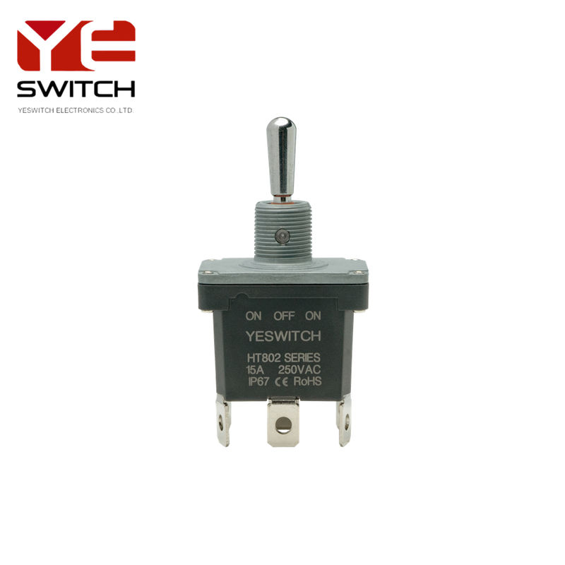 15A 250V IP68 Rating Metal Toggle Switch With PC Terminal For Heavy ...