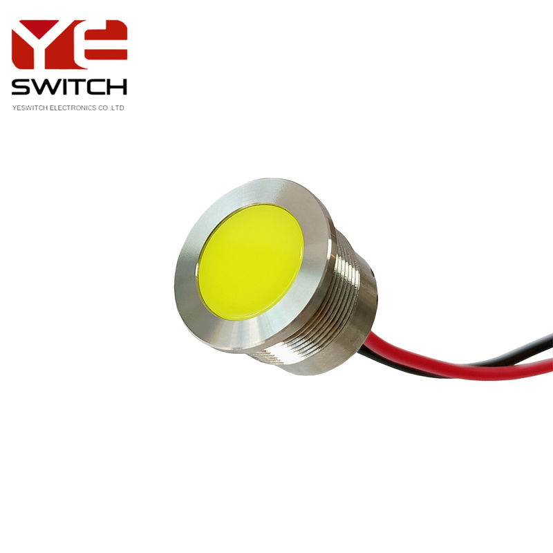 Led Control Panel Buttons 22mm Push Button Switch with Yellow LED for Control Panels