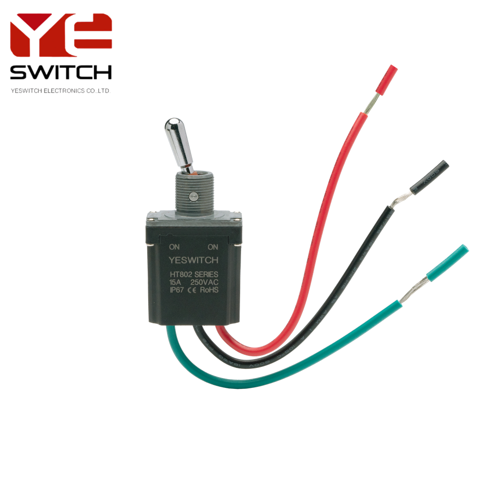 UL94V-0 Rubber Terminal Industrial Toggle Switch On On Toggle Switch ...