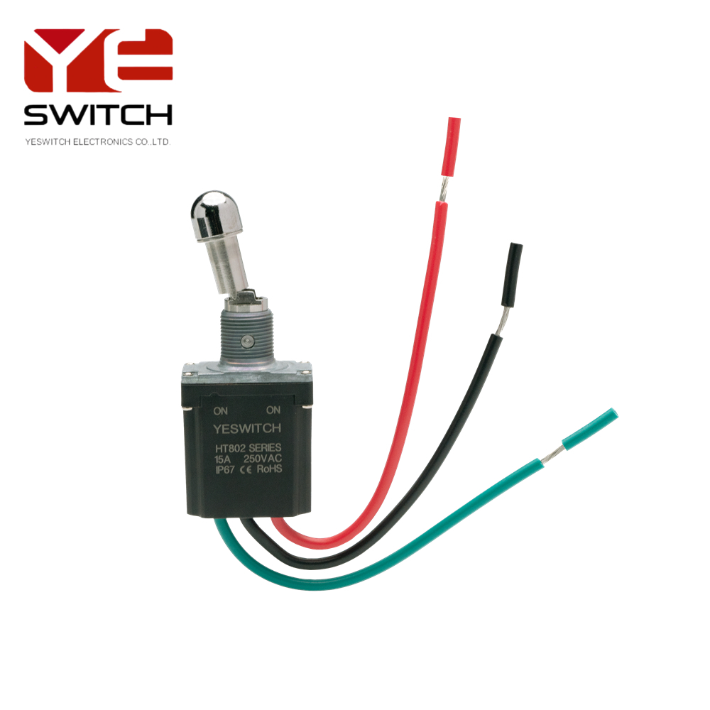 High Current IP68 Rating Industrial Toggle Switch With Three Wires For ...