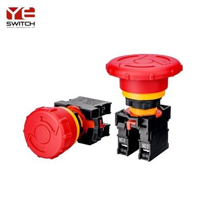 IP65 22.2mm Illuminated Push Button CE Latching Emergency Stop Switch