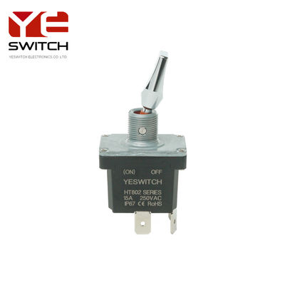 Momentary (ON) OFF Metal Toggle Switch PC Terminal For Heavy Equipment