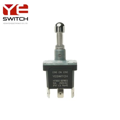 Anti-misoperation Industrial Metal Toggle Switch Single Pole With Locking Handle 