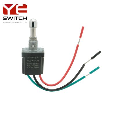 Industrial Metal Toggle Switch Locking Function With Wires For Automotive Boat Car Truck