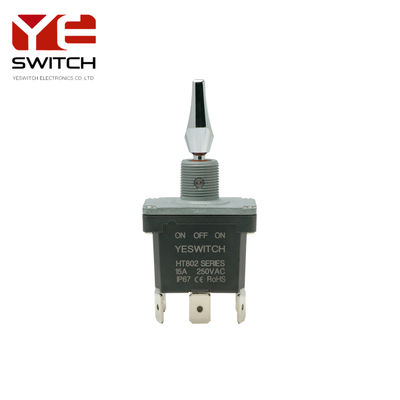 ON-OFF-ON Industrial Metal Toggle Switch With PC Terminal For Loader