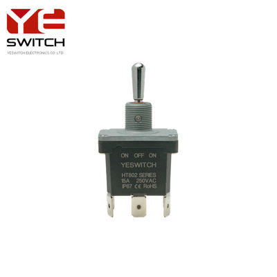 IP68 Rating Industrial Metal Toggle Switch With Metal Handle And PC Terminal