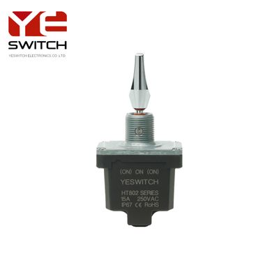 Industrial Metal Toggle Switch Momentary (ON)-ON-(ON) Function For Heavy Duty Machinery