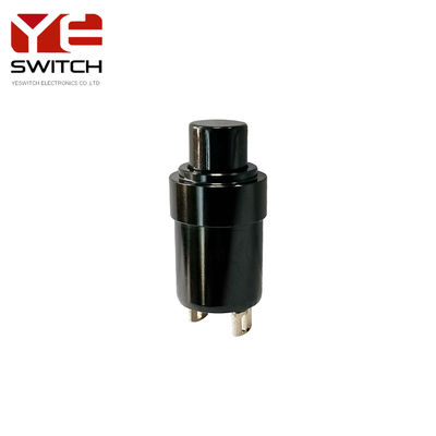 Single Pole Three Positions Black Push Button Switch For Military Applications