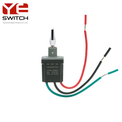 IP68 Rating waterproof industrial metal toggle switch with rubber terminal 