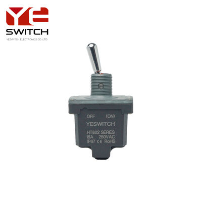 High Current 15A IP68 Waterproof Momentary Industrial Toggle Switch with Screw Terminals