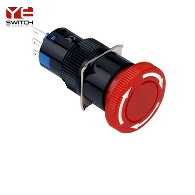 IP65 22.2mm Illuminated Push Button CE Latching Emergency Stop Switch