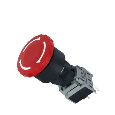IP65 22.2mm Illuminated Push Button CE Latching Emergency Stop Switch